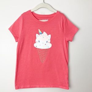 Cat & Jack - Medium Girls Ice Cream Cone T-Shirt